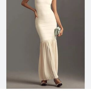 Anthropologie Cream Maxi Dress